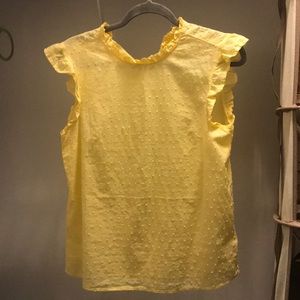 yellow tank w ruffles and French dots!!  | $7.00 |